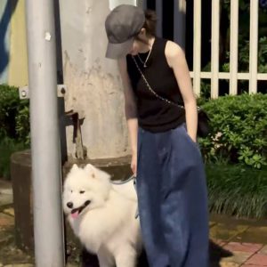 Women's Casual Two-Piece Set Sleeveless Vest and Slimming Retro Jeans