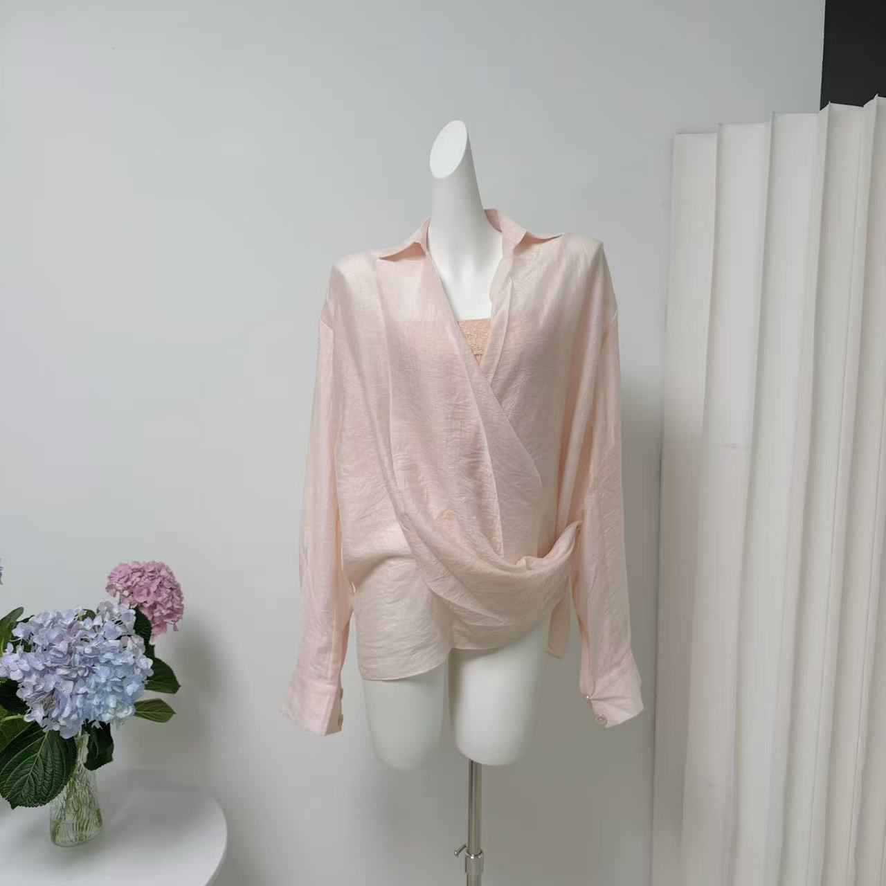 Autumn Lace Camisole and Shirt Two-Piece Set for Women - Image 2