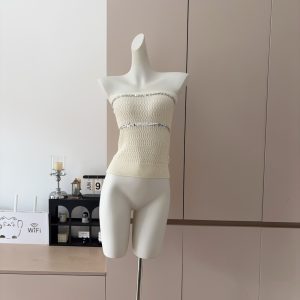 Women's Shimmer Sequin Embroidered Convertible Tube Top Sleeveless Slim Fit